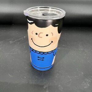 Peanuts LUCY of Charlie Brown-Stainless Tumbler w/Lid Travel Mug Blue Dress